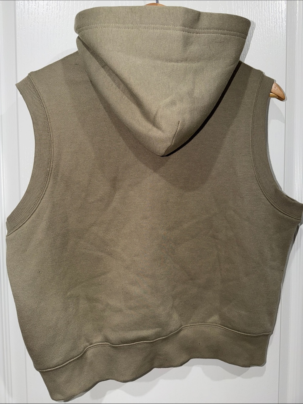 Wild Fable Sleeveless Zip-Up Hoodie Vest in Olive size XLarge - Picture 5 of 5